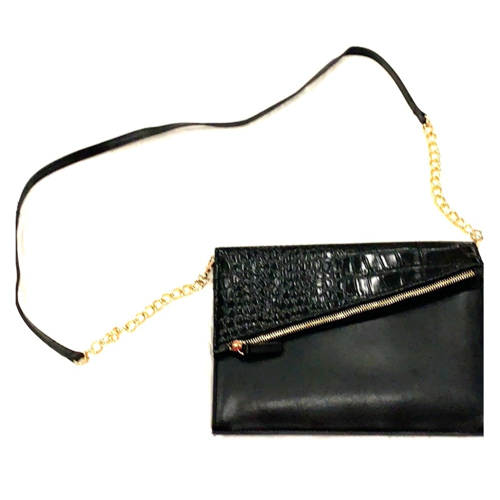 Asymmetrical Flap Vegan Leather bag